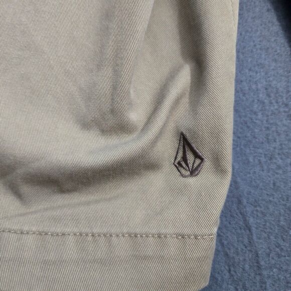 Volcom Men 31 Tan 10.5" Inseam Chino Flat Front Skater Shorts - Picture 5 of 13